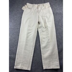 Takasami Beige Canvas Straight Leg Pants Maria Rosario Mendoza L (30x28) $335